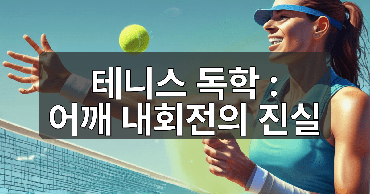 테니스 서브 독학: 어깨 내회전의 원리와 흔히 하는 삽질 - 테니스 원리 리뷰 이미지
